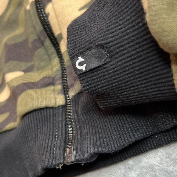 🎯True Religion Camo Zip Hoodie Size Large - Picture 6 of 12